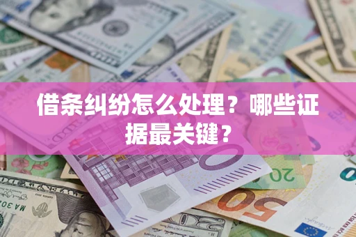 北京借条纠纷怎么处理？哪些证据最关键？