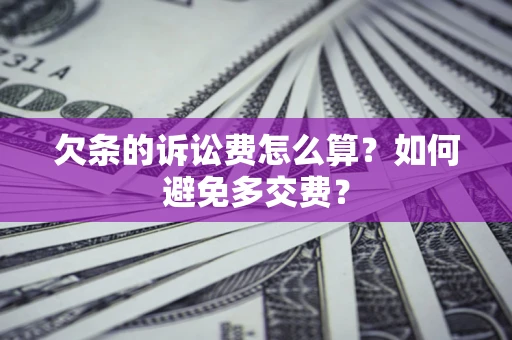 北京欠条的诉讼费怎么算？如何避免多交费？
