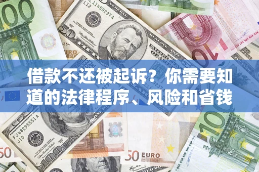 北京借款不还被起诉？你需要知道的法律程序、风险和省钱技巧